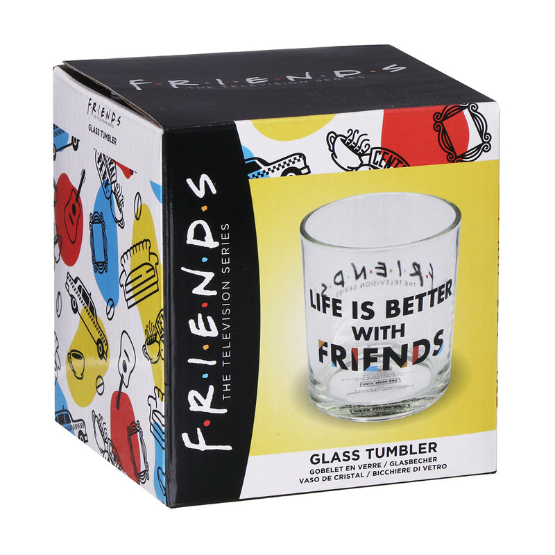 Friends - Gobelet en verre "La vie est meilleure avec des amis"