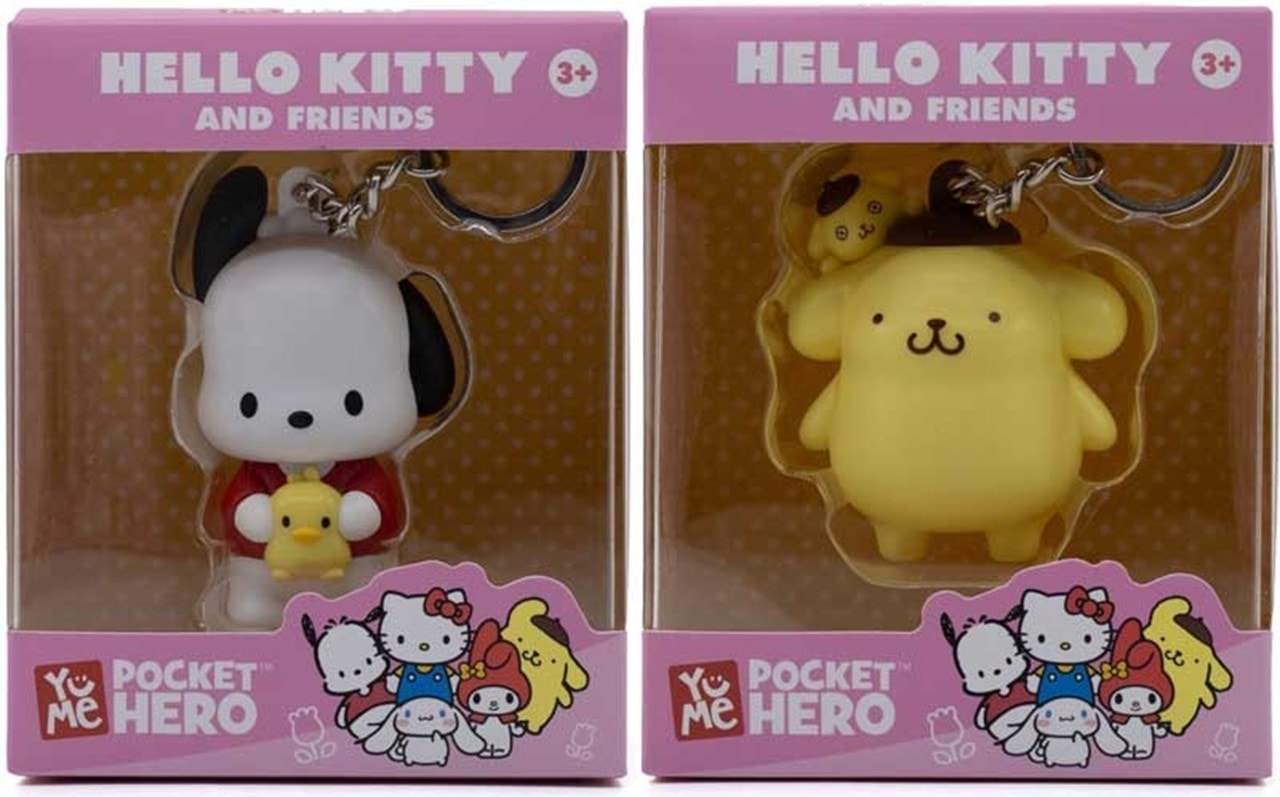YuMe Pocket Hero - Display de porte-clés Hello Kitty et ses amis 7cm (Série 1) (12 unités)