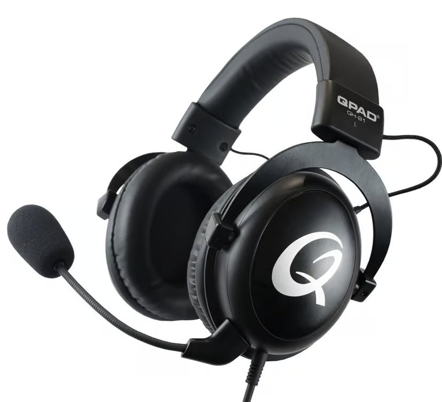 QPAD - QH-91 High End Stereo Gaming Headset, Closed Ear, Noise Cancelling detachable Microphone