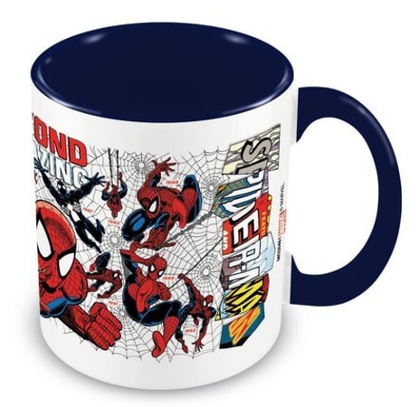Marvel - Spider-Man - Mug "Beyond Amazing" Intérieur Coloré Bleu 315ml - flash vidéo