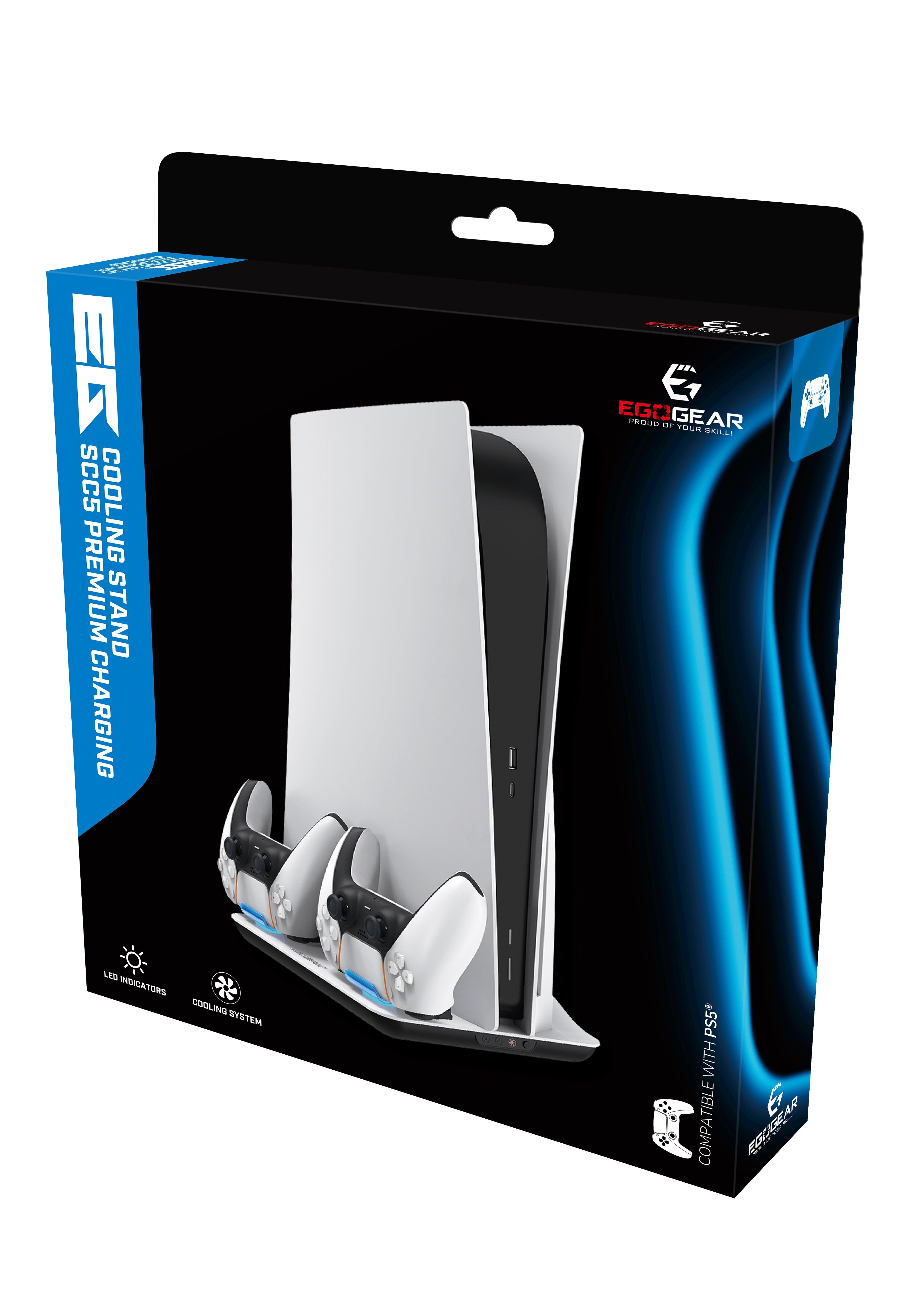 EgoGear - Support de charge et de refroidissement premium SCC5 pour PlayStation 5