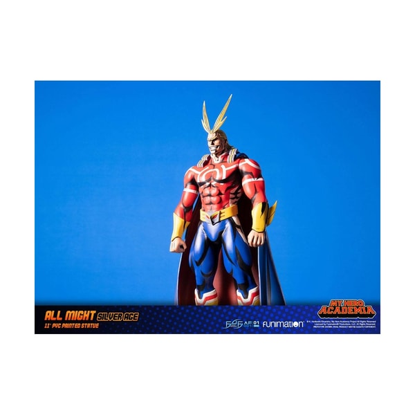 First 4 Figures - My Hero Academia - All Might Silver Age Statue Edition Standard 28cm - flash vidéo