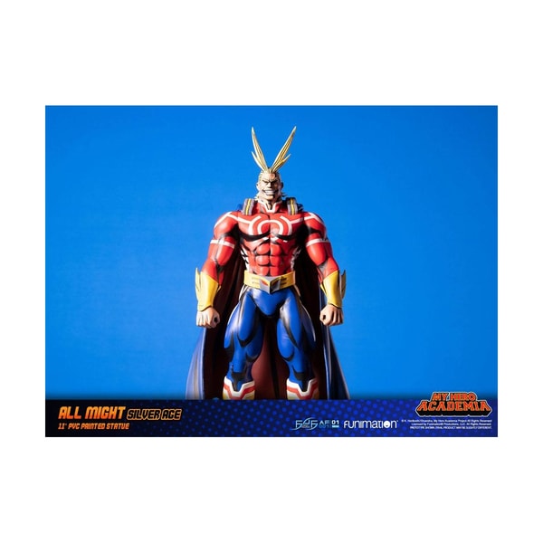 First 4 Figures - My Hero Academia - All Might Silver Age Statue Edition Standard 28cm - flash vidéo