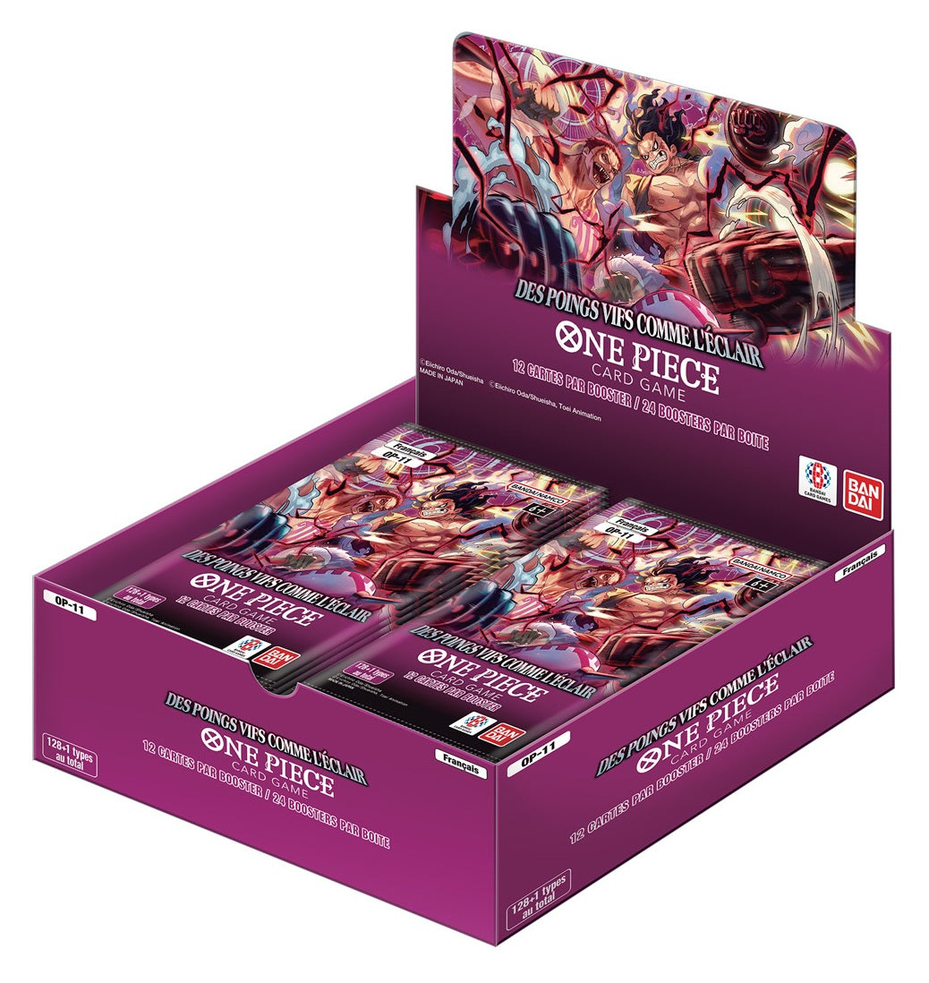 One Piece Card Game - Display de Pack de Booster OP-11 Des poings vifs comme l'éclair (Display x24)