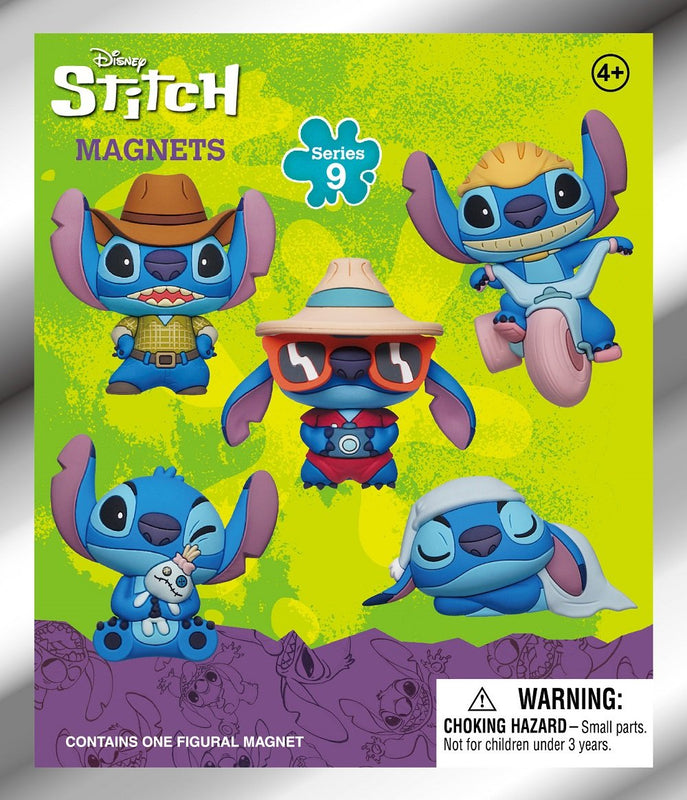 Disney - Stitch - Assortiment en blind bag d'aimant 3D de collection en mousse (Série 9) (12 pcs)