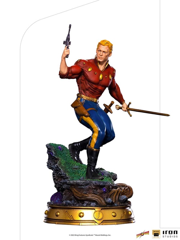 Iron Studios - Deluxe Arts Scale 1/10 - Defenders of the Earth - Flash Gordon Statue 26cm - flash vidéo