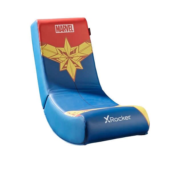 X Rocker - Siège de jeu Video Rocker Icon Marvel officiel Captain Marvel - flash vidéo