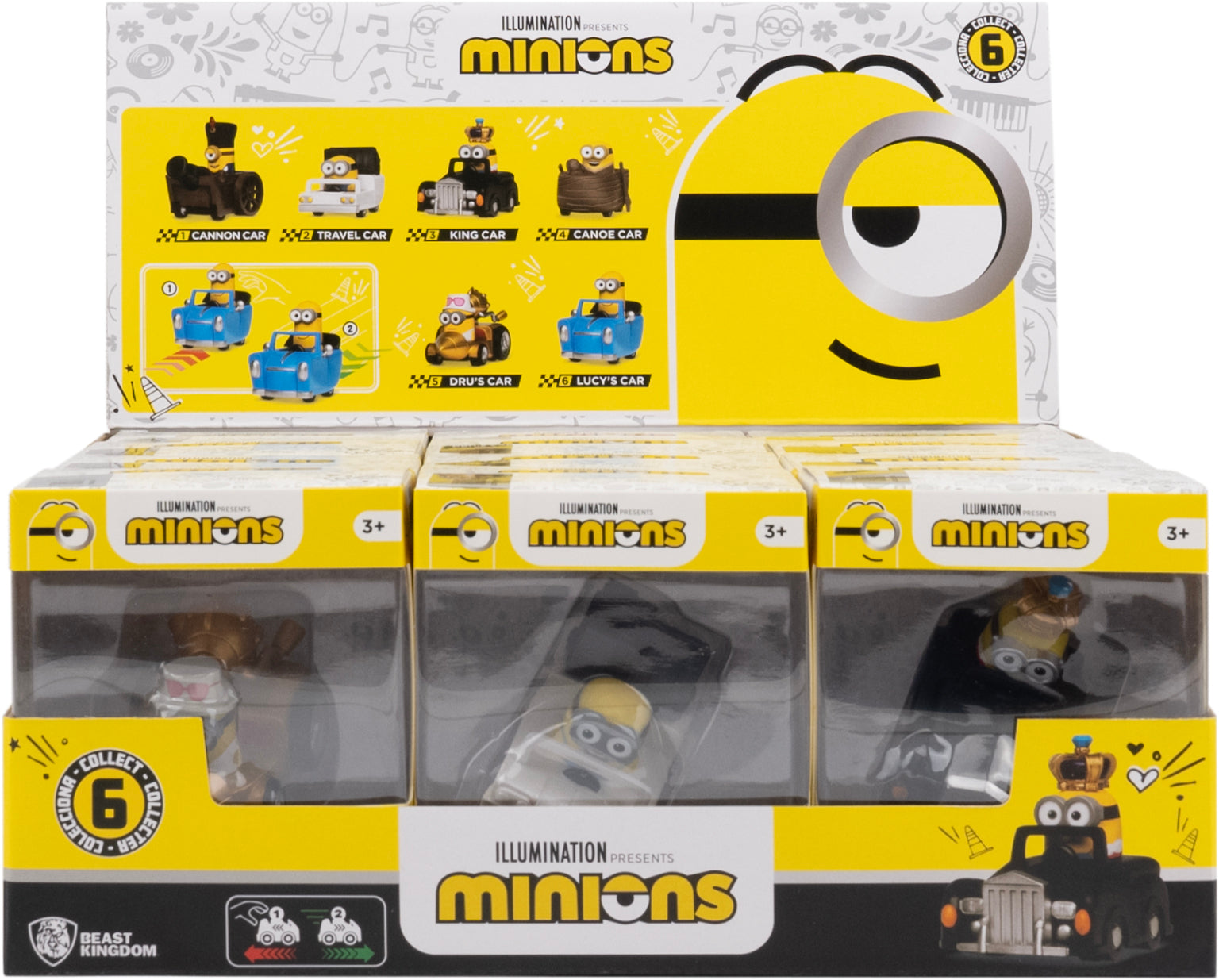 YuMe Zoom Hero Series - Display de figurines Minions 5cm (12 unités)