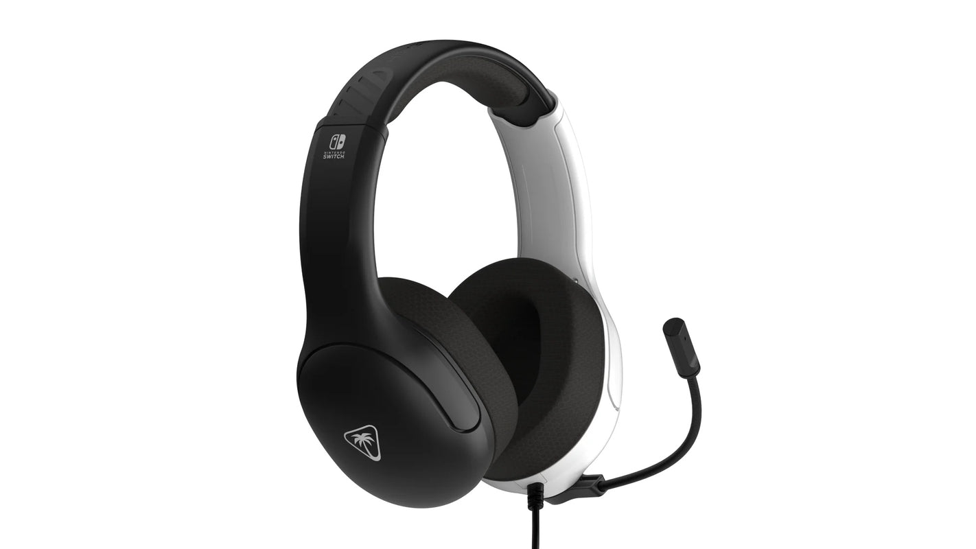 Turtle Beach - Casque de jeu filaire Airlite Fit Noir et Blanc pour Nintendo Switch, Switch Lite et Switch modèle OLED