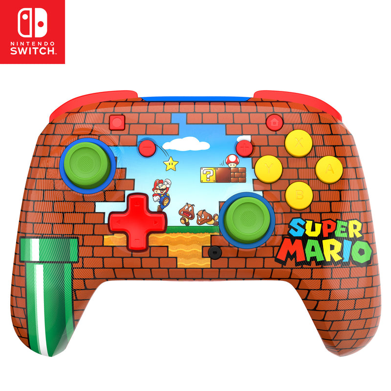 Turtle Beach - Manette sans fil Rematch Mario Bricks Reveal pour Nintendo Switch, Switch Lite, Switch – Modèle OLED et Switch 2 (Bouton C indisponible)