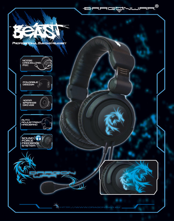 Dragonwar - Casque de jeu Beast
