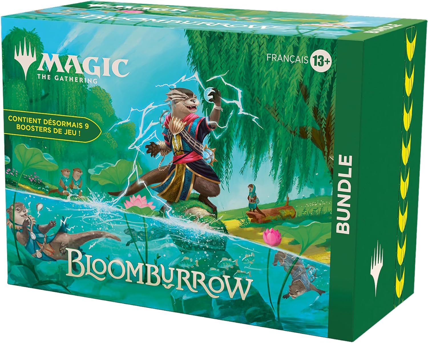 Magic: The Gathering - Bundle Bloomburrow (9 boosters de Jeu, 30 cartes de terrain et accessoires) - flash vidéo