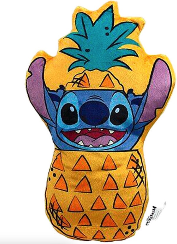 Lilo et Stitch - Coussin en Velboa en forme de Stitch Ananas - flash vidéo