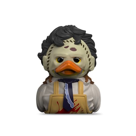 Numskull - Mini TUBBZ Canard de bain - The Texas Chainsaw Massacre - Leatherface (Édition baignoire) - 8cm - flash vidéo