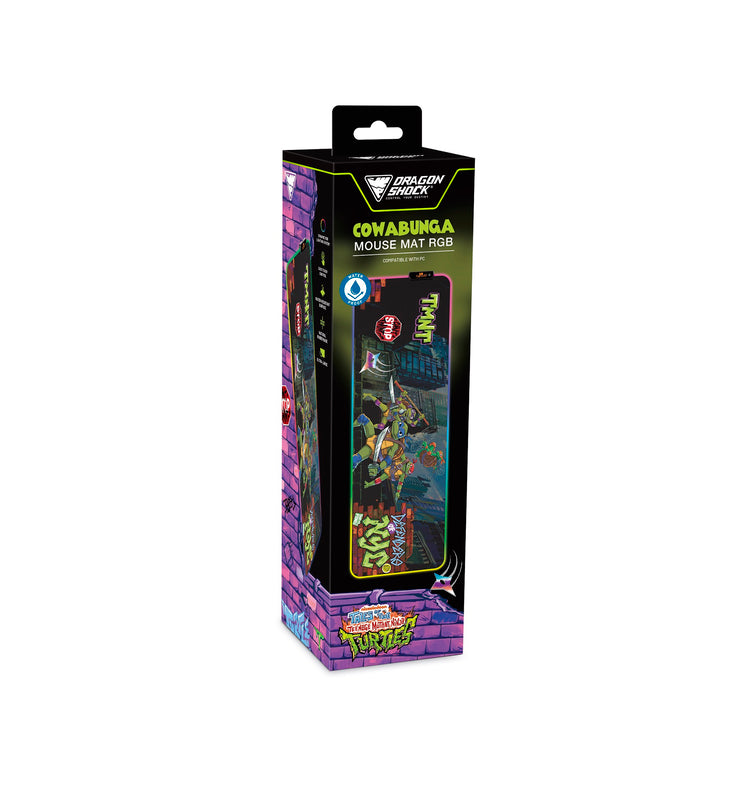 DragonShock - Tapis de souris de jeu TMNT Cowabunga RGB