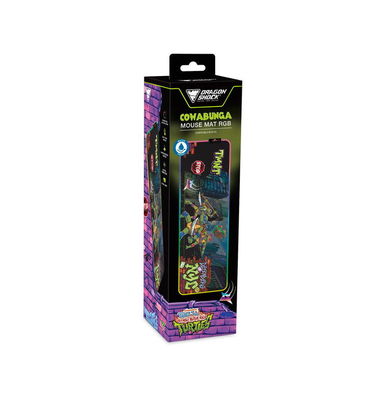 DragonShock - Tapis de souris de jeu TMNT Cowabunga RGB