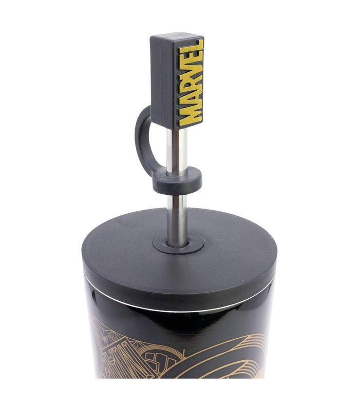 Stor - Marvel - Gobelet Isotherme en Acier Inoxydable avec Paille et couvercle 3D "Golden Treasure" 770ml