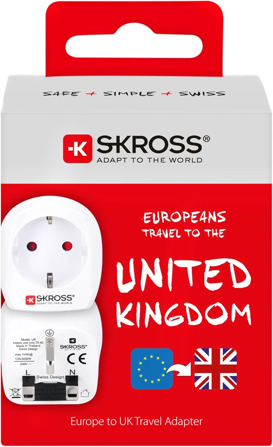 Skross Country Travel Adapter Europe to UK - flash vidéo