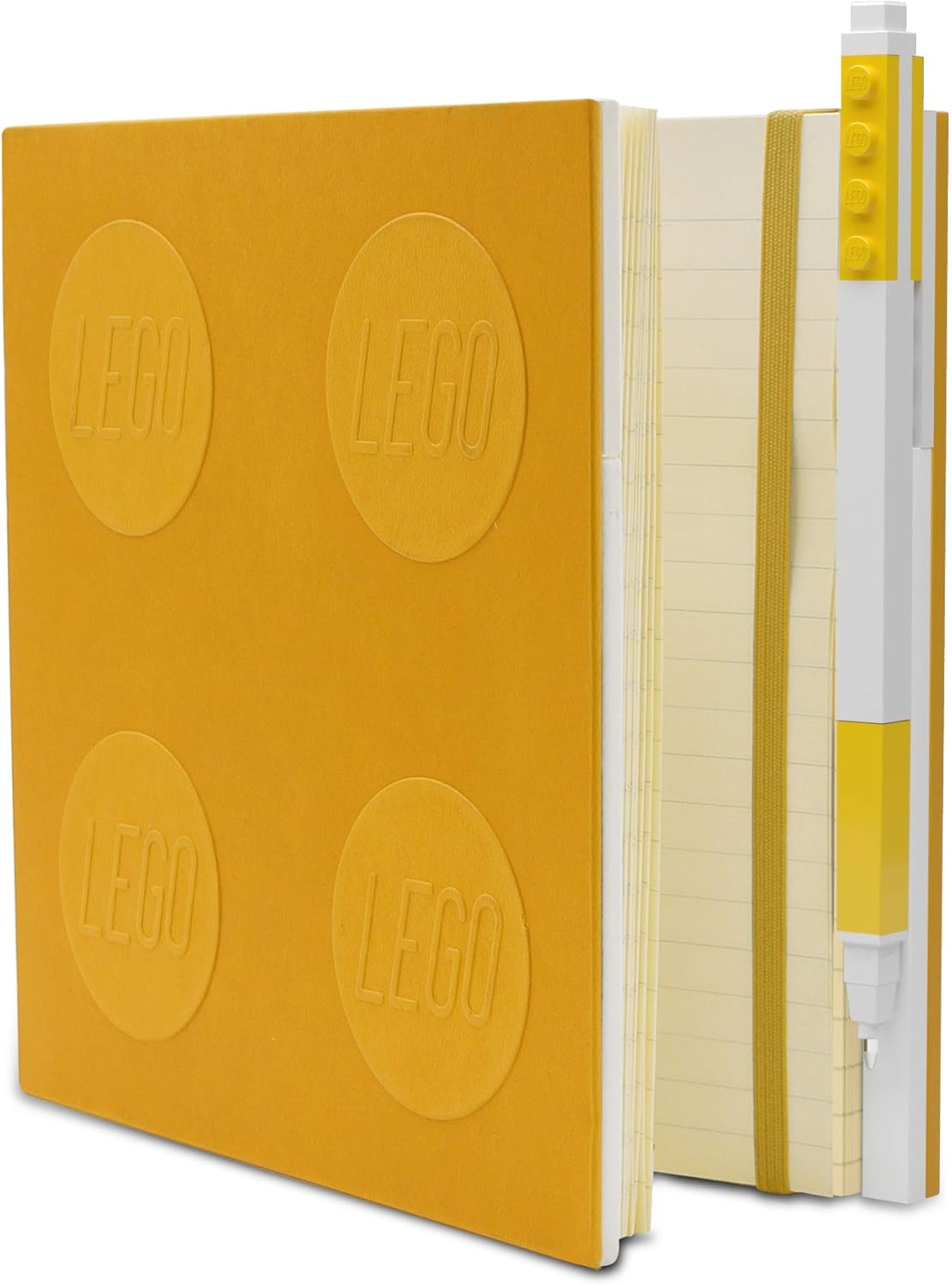 Cahier verrouillable Lego avec stylo gel - Jaune - flash vidéo
