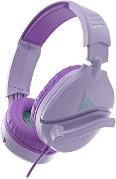 Turtle Beach - Casque de jeu filaire Recon 70 Lavande pour PS5, PS4, Xbox Series X|S, Xbox One, Switch et Mobile - flash vidéo