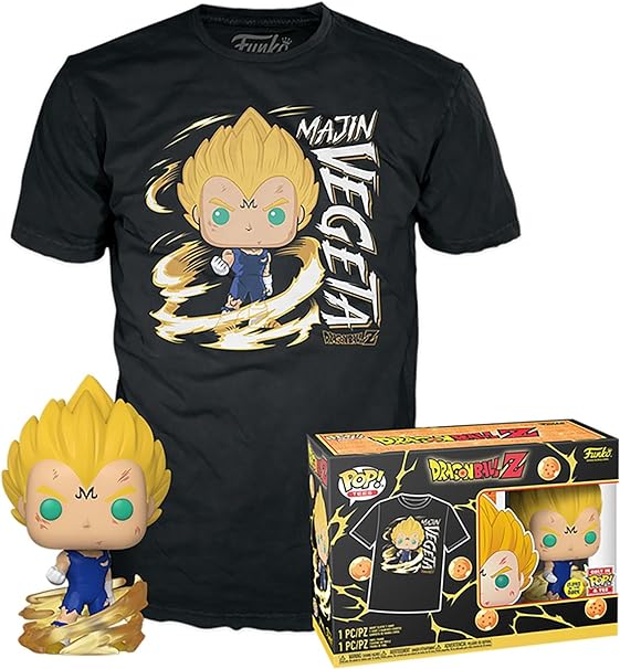 Funko Pop! & Tee: Dragon Ball Z: Majin Vegeta (Glow in the Dark) - S - flash vidéo