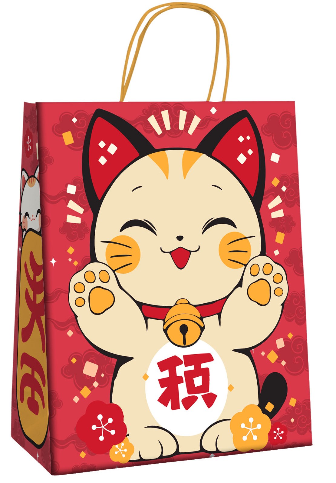 Sac de courses en papier "Lucky Cat"