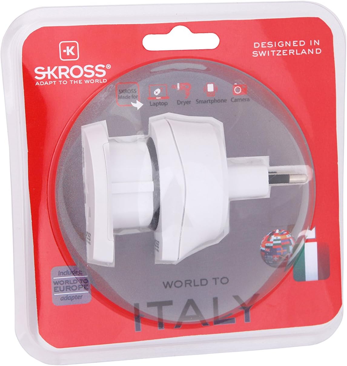 Skross Combo Travel Adapter World to Italy & Europe - flash vidéo