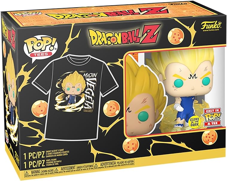 Funko Pop! & Tee: Dragon Ball Z: Majin Vegeta (Glow in the Dark) - S - flash vidéo