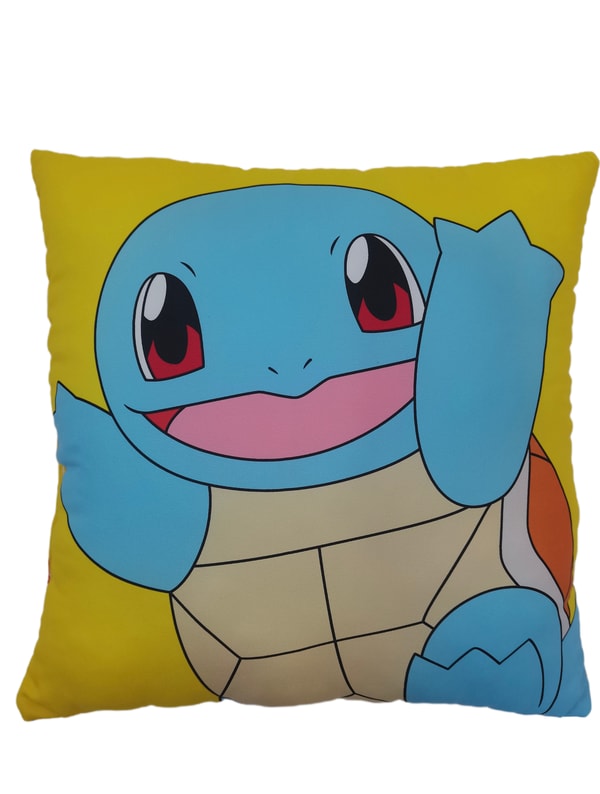Pokémon - Coussin double face Pikachu et Carapuce (40x40cm) - flash vidéo