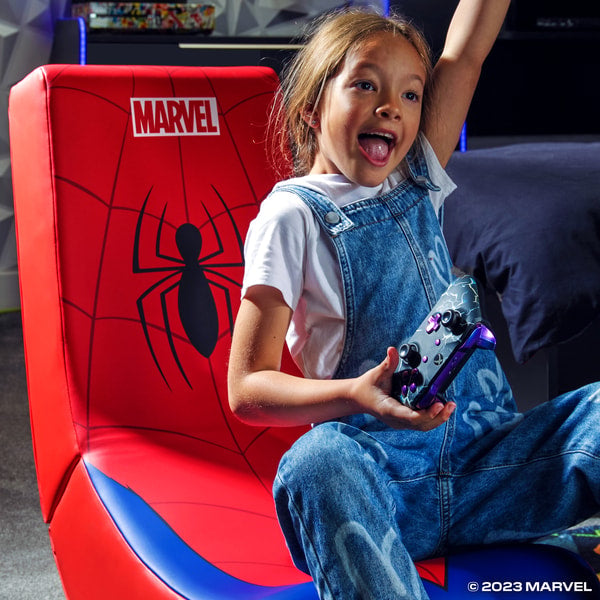 X Rocker - Siège de jeu Video Rocker Icon Marvel officiel Spider-Man - flash vidéo