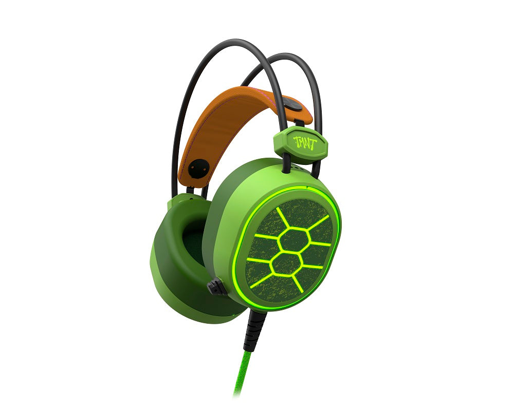 DragonShock - Casque de jeu filaire TMNT Cowabunga RGB pour PC