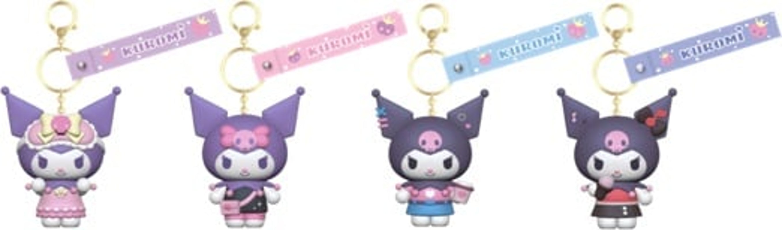 YuMe - Hello Kitty and Friends - Keychain & Strap Kuromi Cute Outfit Series (Display 12 unités)