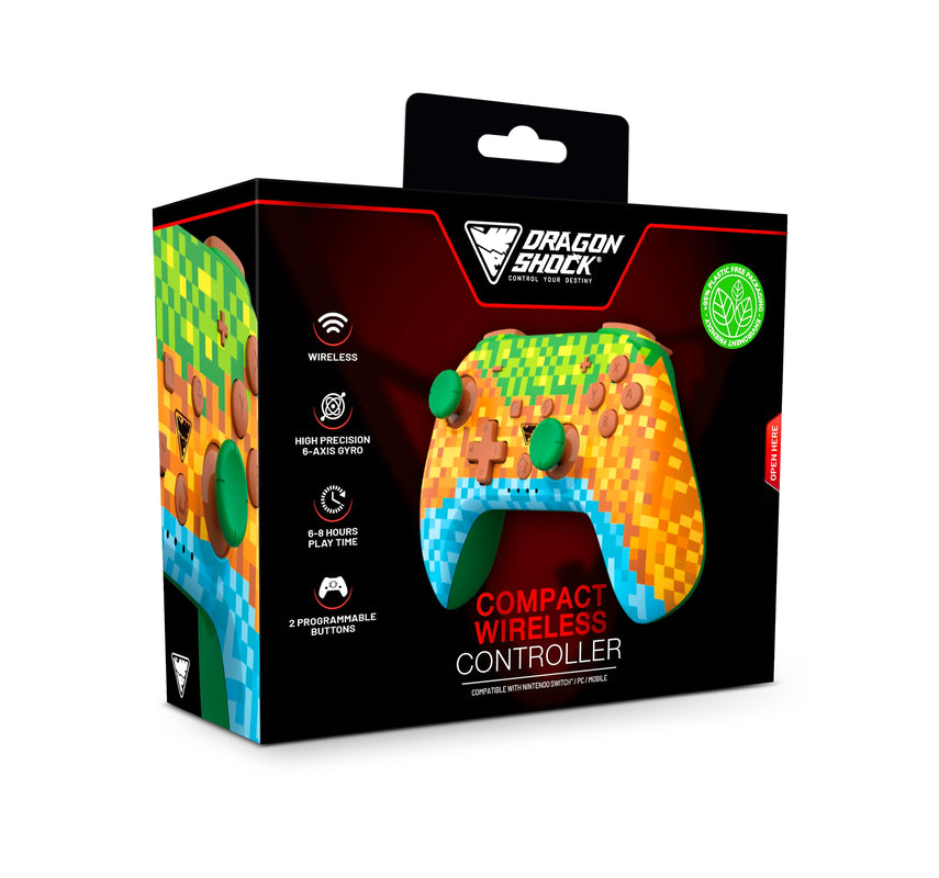 DragonShock - Manette compacte sans fil Bluetooth PopTop Cube pour Nintendo Switch et Switch OLED