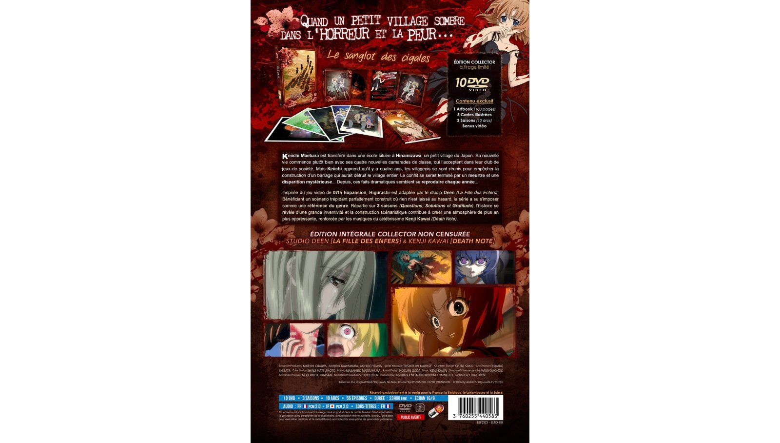 Higurashi : Hinamizawa, le village maudit - Intégrale (2 saisons + 5 OAV) - Edition collector limitée - Coffret A4 DVD