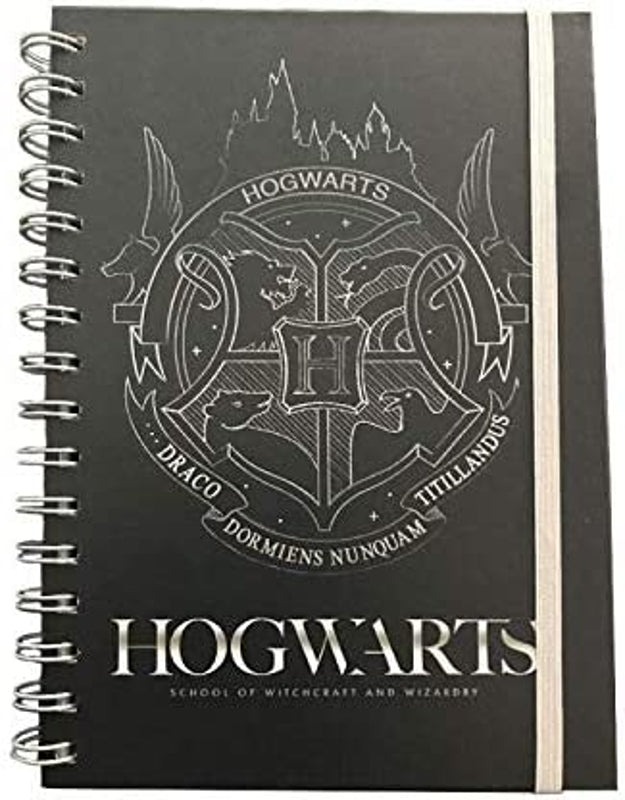 Harry Potter - Carnet A5 Wiro Blason de Poudlard Couleur Acier