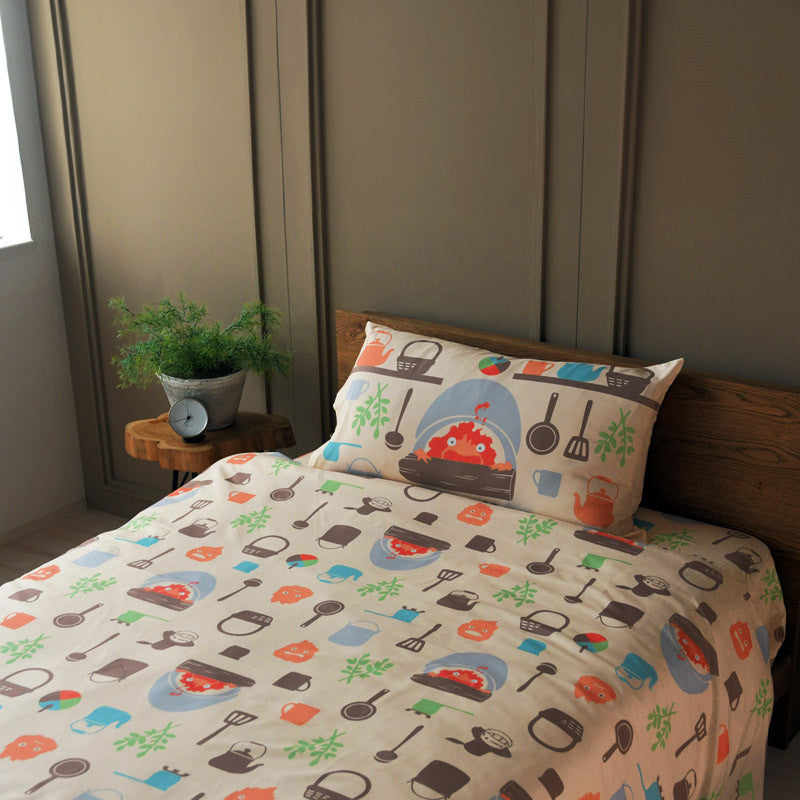 Ghibli - Le Château ambulant - Couvre-lit Natsu Cuisiner avec Calcifer