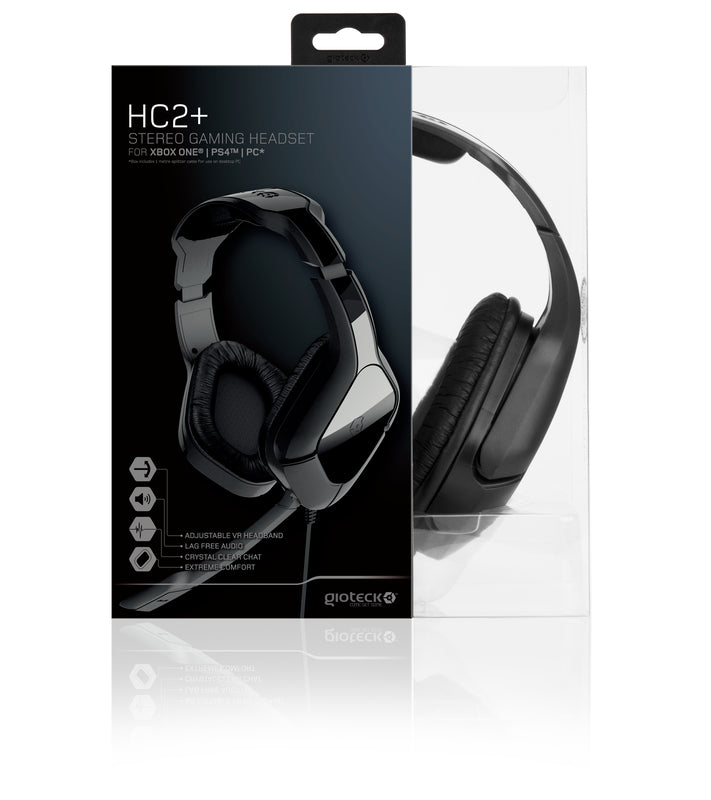 Gioteck - Casque de jeu stéréo HC2+ pour PS5, PS4, Xbox Series, Xbox One et PC