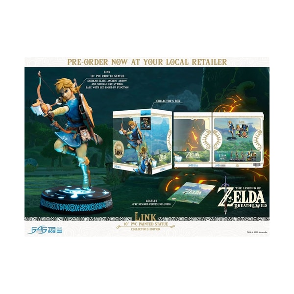 First 4 Figures - The Legend of Zelda : Breath of the Wild - Link Statue Edition Collector 25cm - flash vidéo