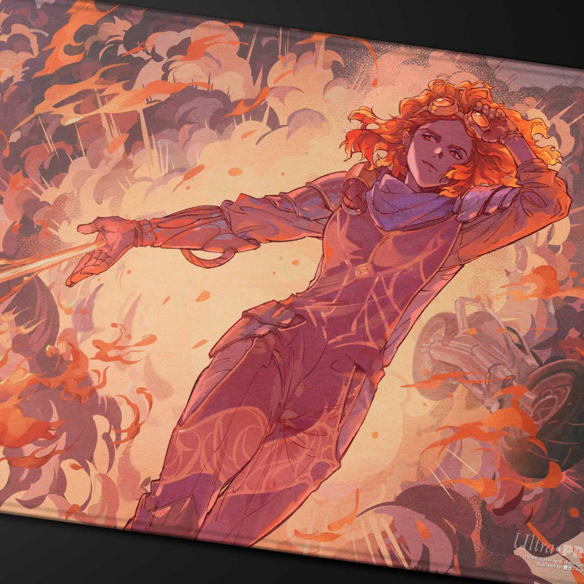 Ultra Pro - Magic: The Gathering - Aetherdrift - Tapis de jeu à bord cousu Chandra's Ignition - flash vidéo