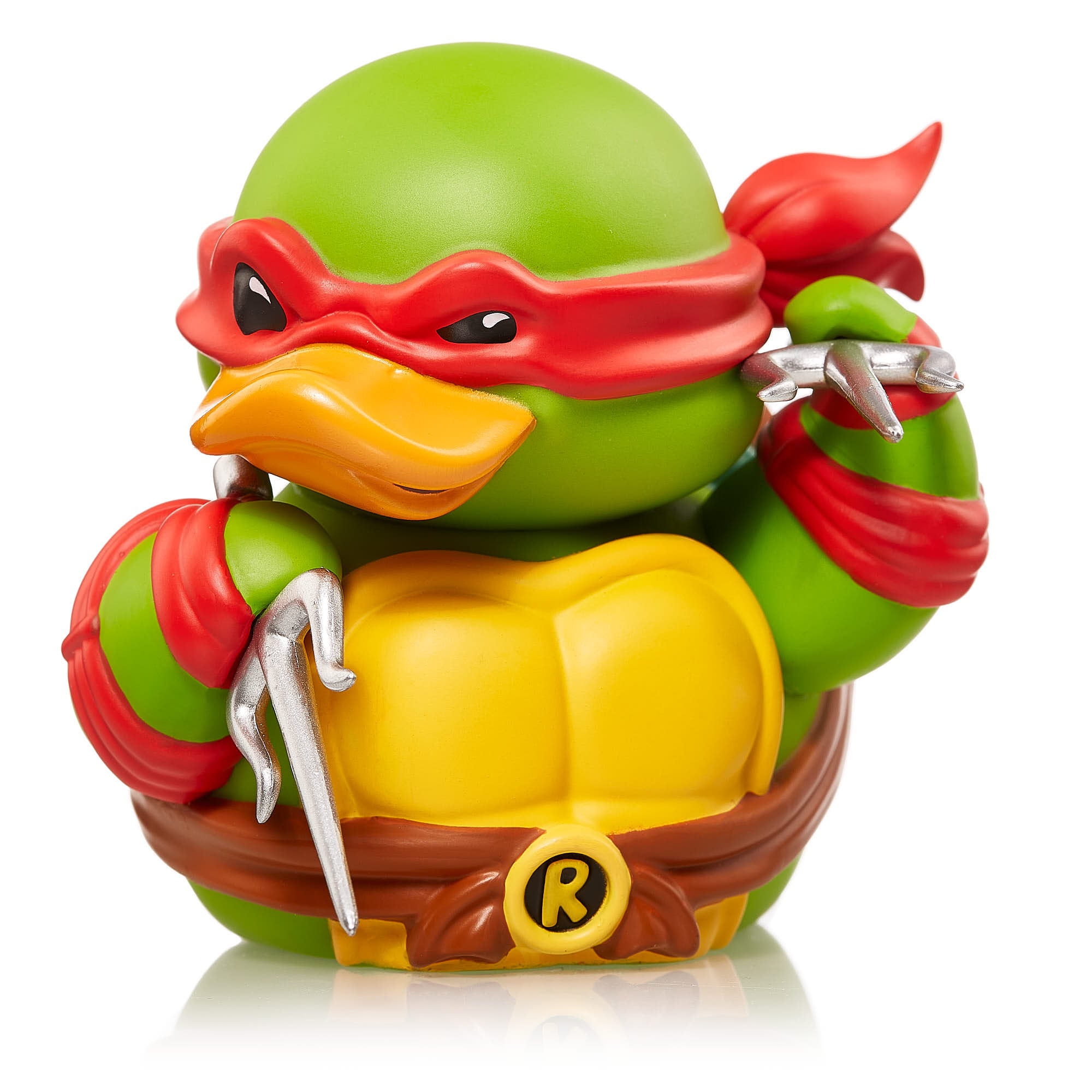 Numskull - Mini TUBBZ Canard de bain - Tortues Ninja - Raphael (Édition baignoire) - 8cm - flash vidéo