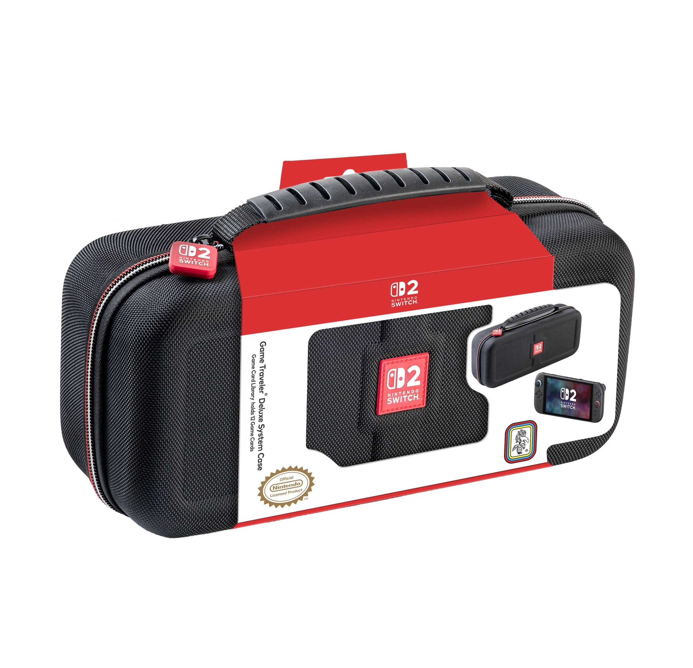 Sacoche de transport rigide Game Traveler noire pour Nintendo Switch 2, Switch et Switch OLED