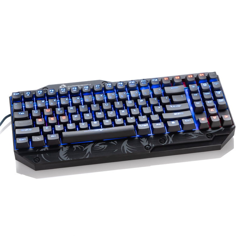 Dragonwar Rétro-éclairage M-Matador Clavier de Gaming Mécanique Qwerty avec touches Macro programmables. - Noir