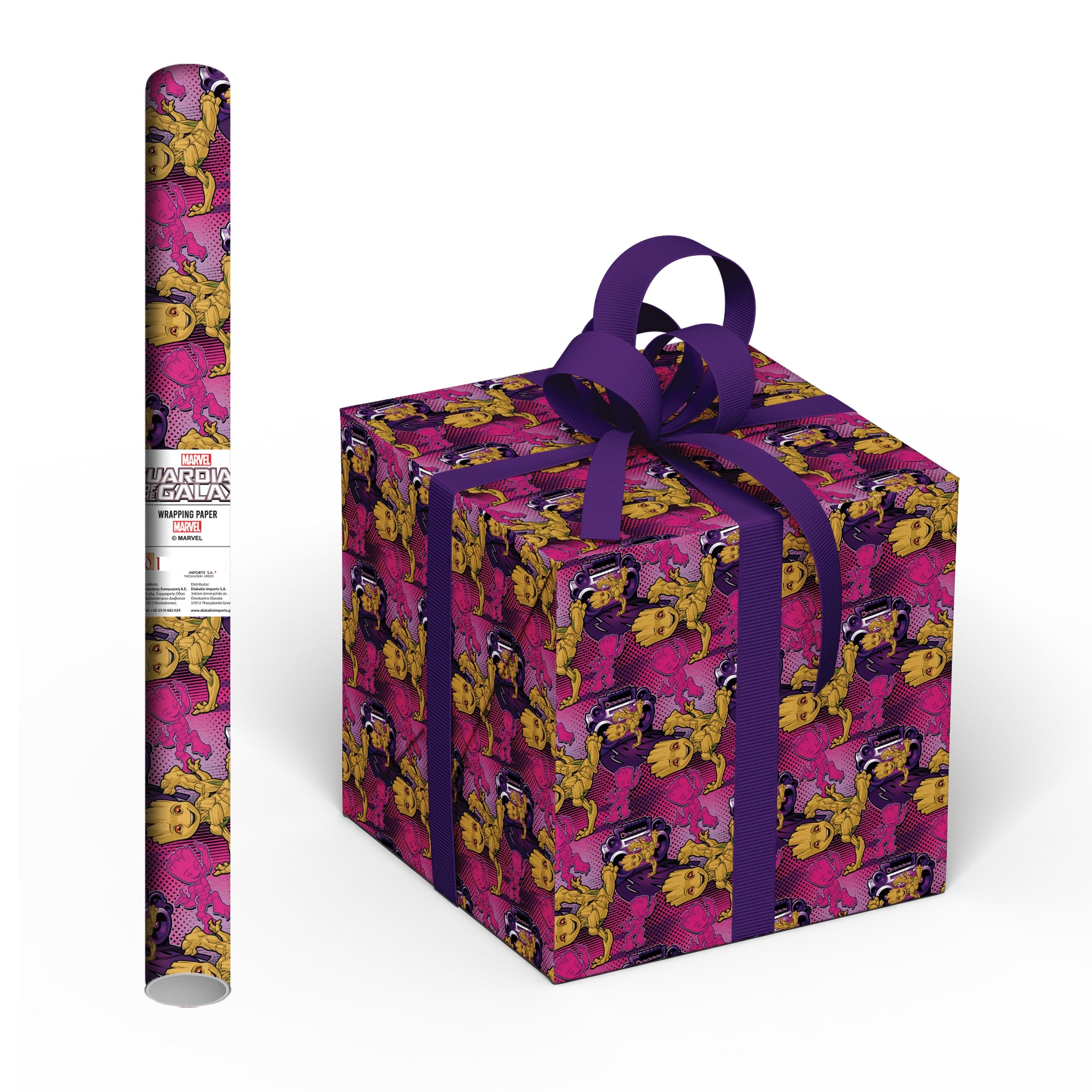 Les Gardiens de la Galaxie - Papier cadeau Groot qui danse 70cm x 200cm - flash vidéo