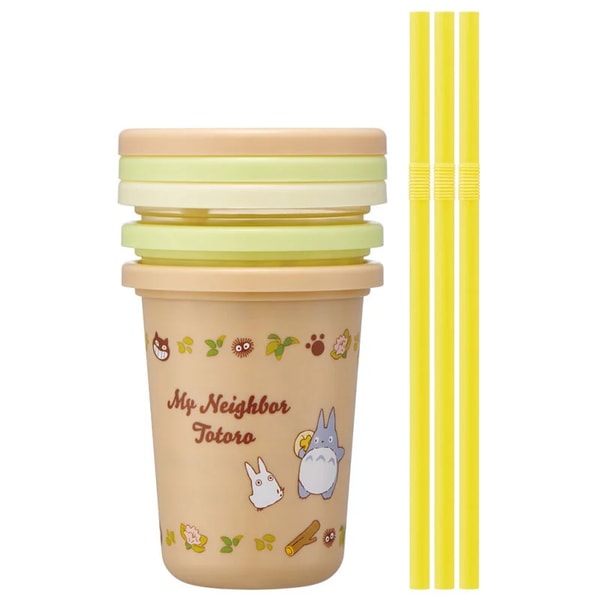 Ghibli - Mon Voisin Totoro - Set de 3 verres avec pailles - flash vidéo