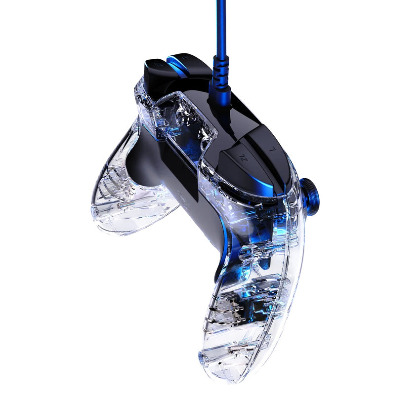 Turtle Beach - Manette filaire audio Afterglow Deluxe transparente pour Nintendo Switch 2, Switch et Switch modèle OLED