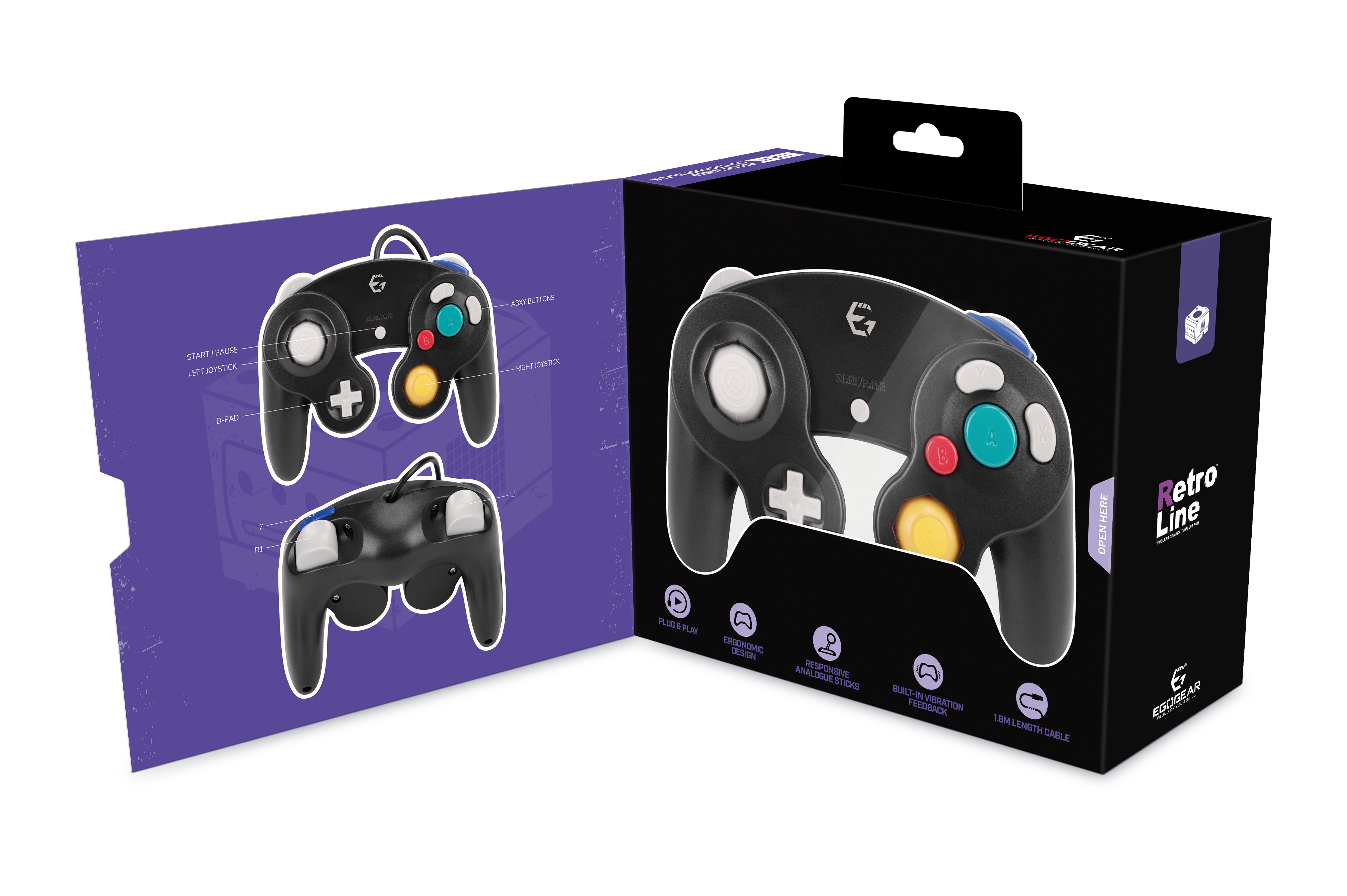 EgoGear - Manette filaire RGC06 Noire pour GameCube