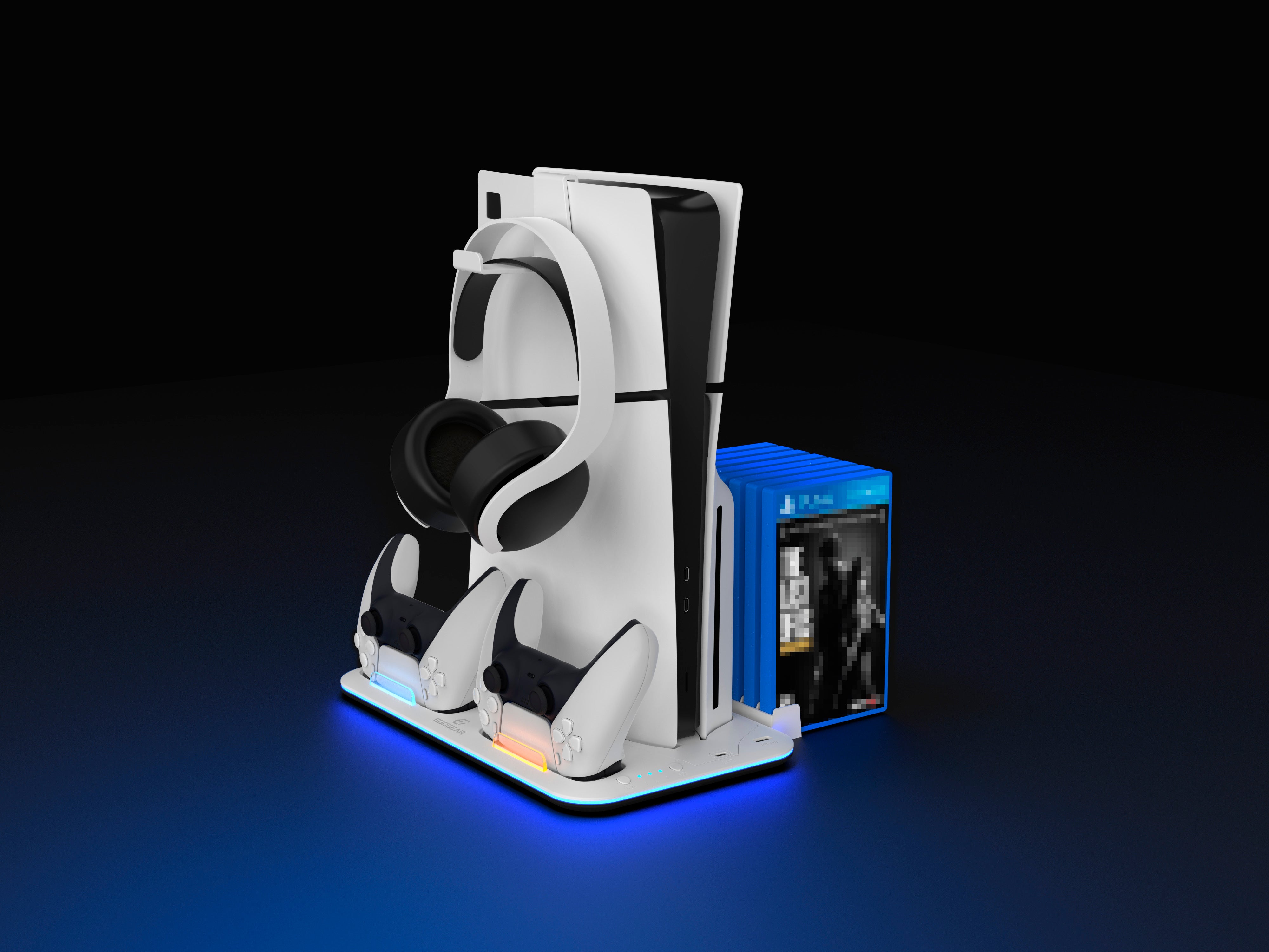 EgoGear - SCH40 - Base RGB de refroidissement et de charge pour PS5, PS5 Slim et PS5 Pro