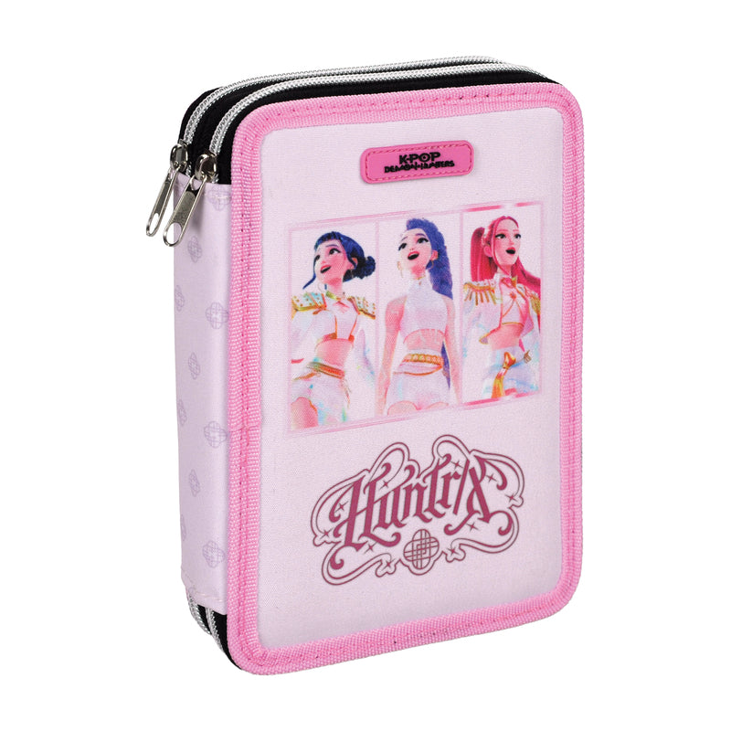 K-Pop Demon Hunters - Trousse à crayons dotée de deux fermetures éclair