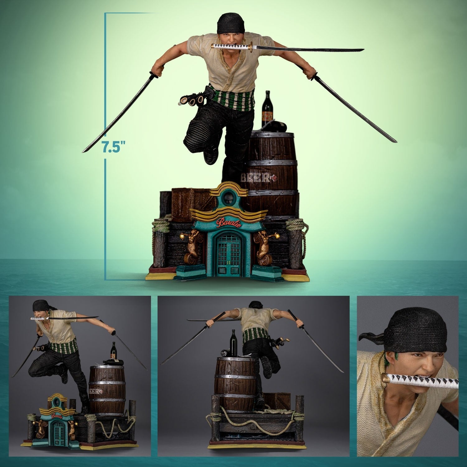 Iron Studios - Art Scale 1/10 - Netflix: One Piece - Roronoa Zoro Statue 19cm