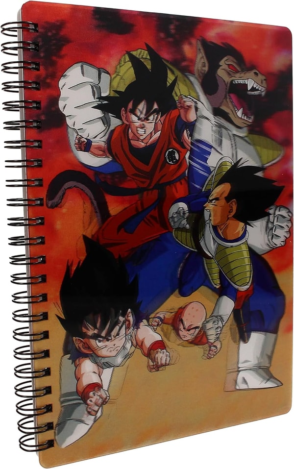Dragon Ball Z - Carnet de notes lenticulaire Goku vs Vegeta - flash vidéo